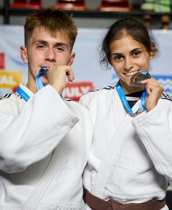 Denisa Șerban și Alin Șorici medaliați cu bronz la FOTE, în proba de judo