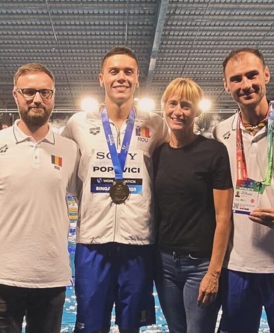 camelia potec, alături de david popovici si echipa lui