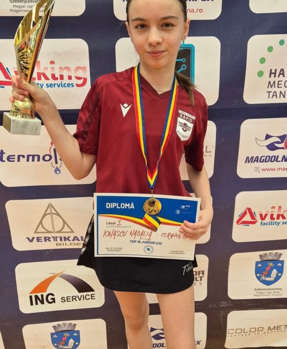 Nadalia Ionașcu face tenis de masă de la 5 ani